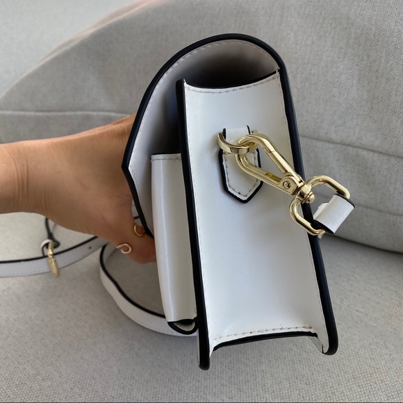 The Bobbi Leather Small Crossbody Bag - White - Picture 7 of 11